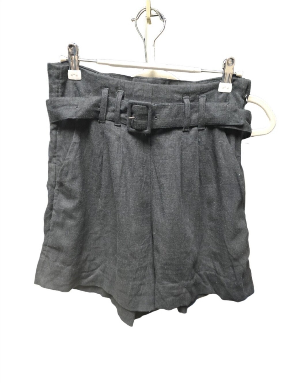 Abercrombie & Fitch Black Ultra High Rise Linen Blend Casual Shorts Sz. S